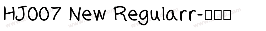 HJ007 New Regularr字体转换